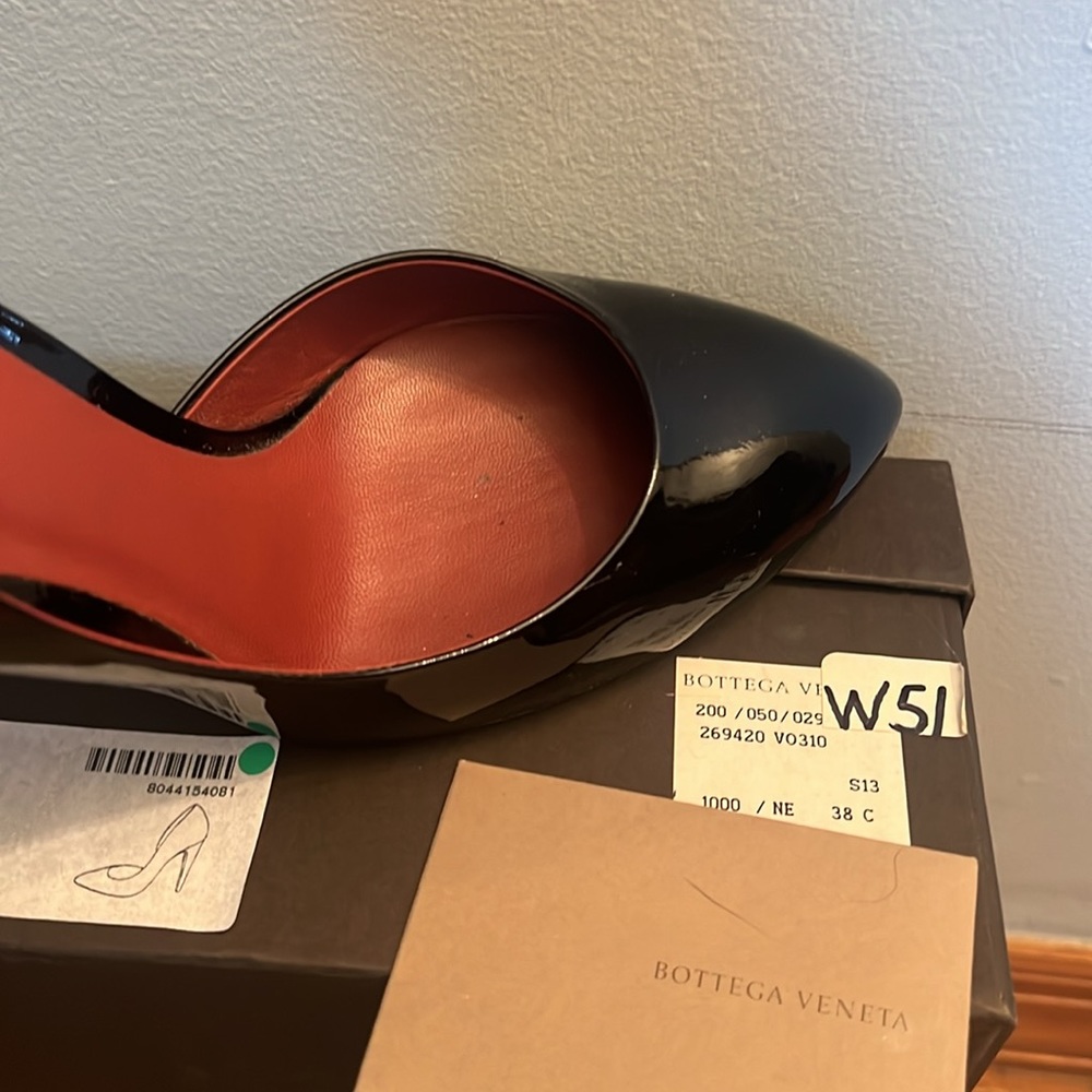 Bottega Veneta Heel shoes Size Italy 38 Original Box Black Patent Leather - Picture 8 of 9